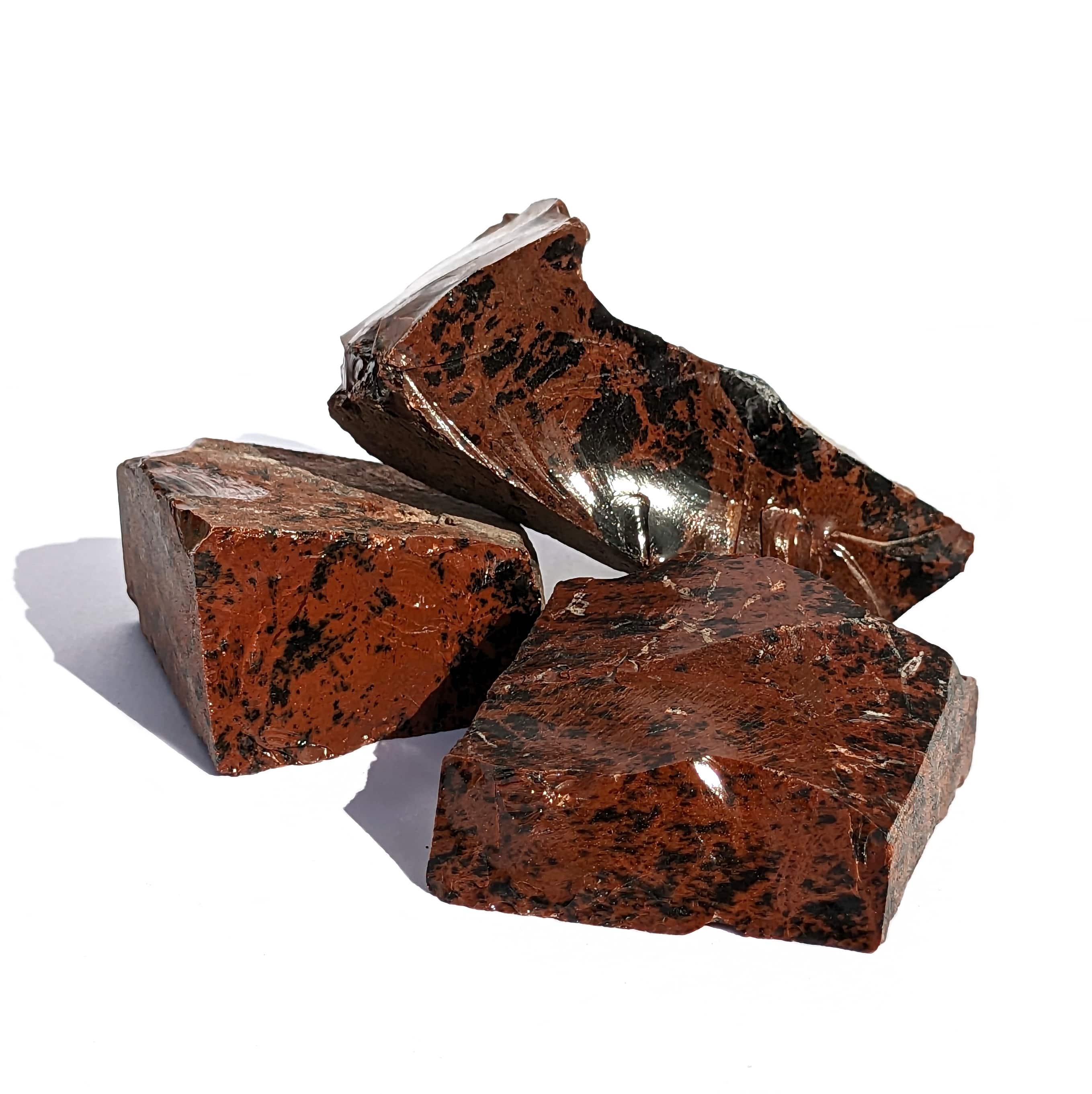 obsidienne acajou pierre brute