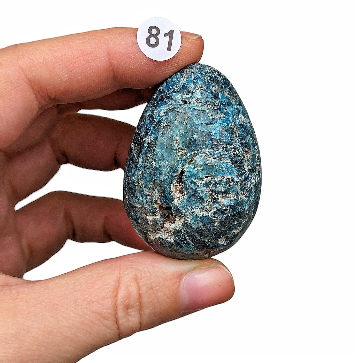 Oeuf apatite bleue