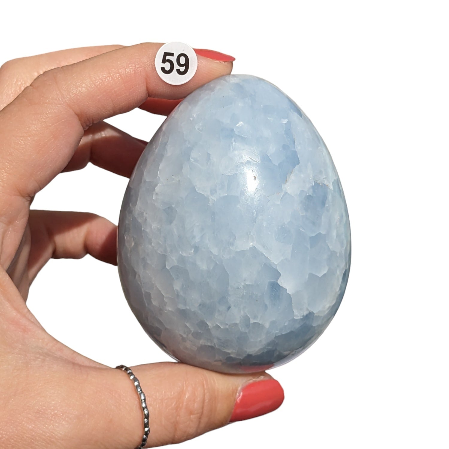 Oeuf calcite bleue