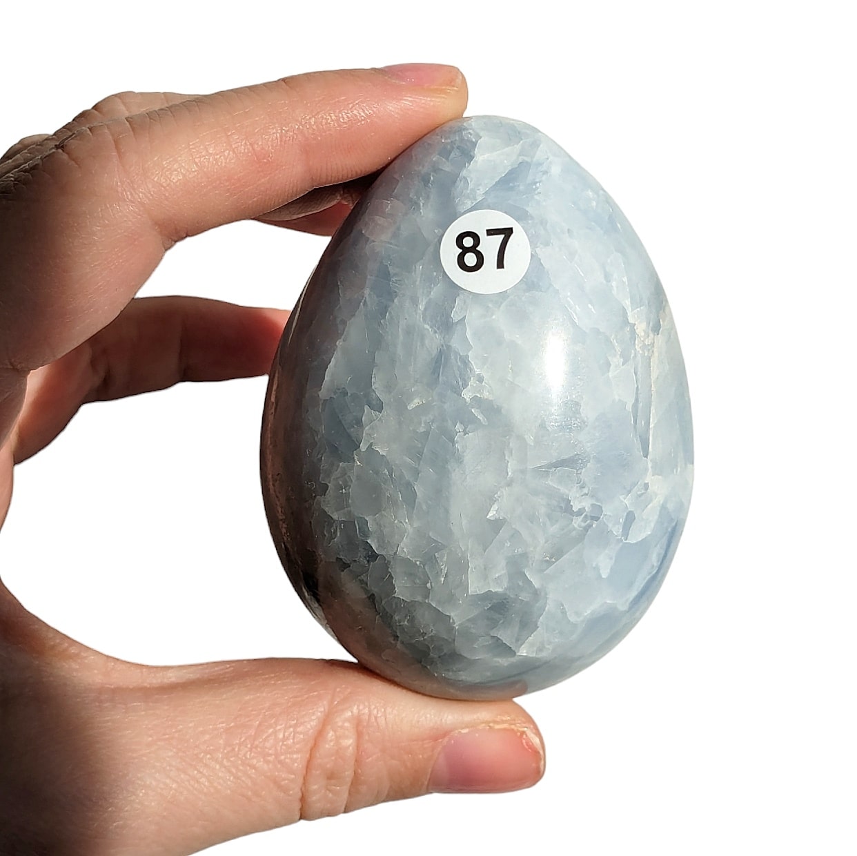 Oeuf calcite bleue