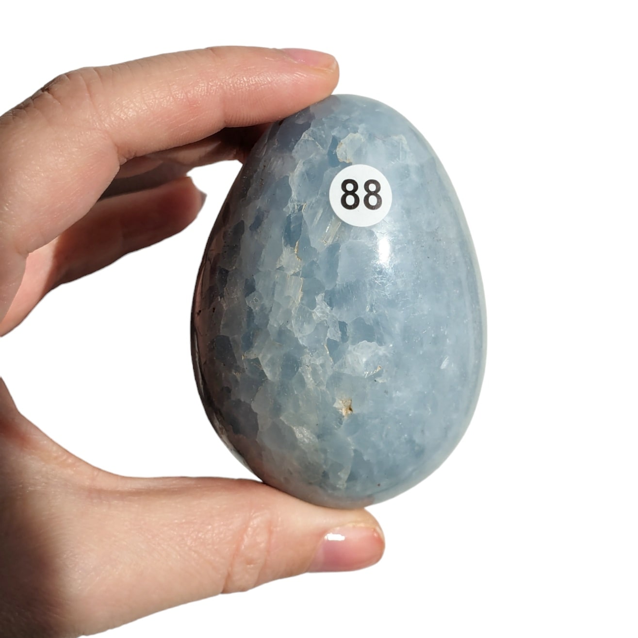 Oeuf calcite bleue