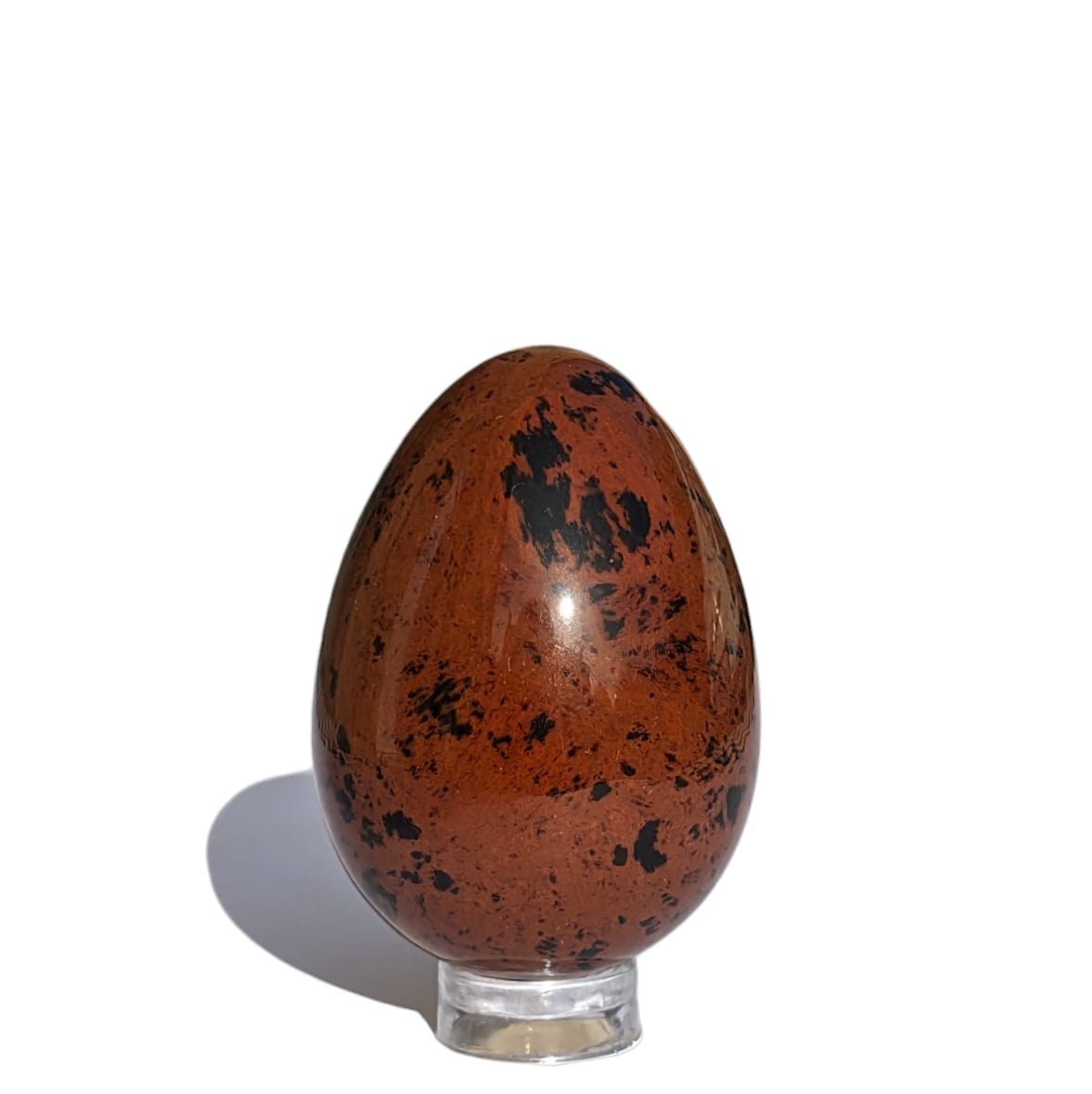 Oeuf obsidienne acajou