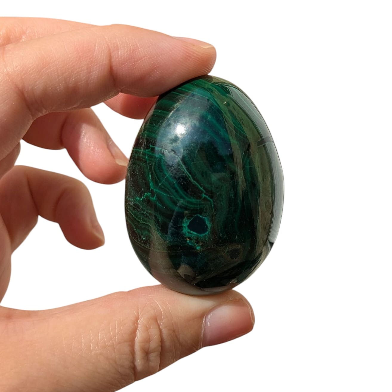 oeuf en pierre naturelle malachite