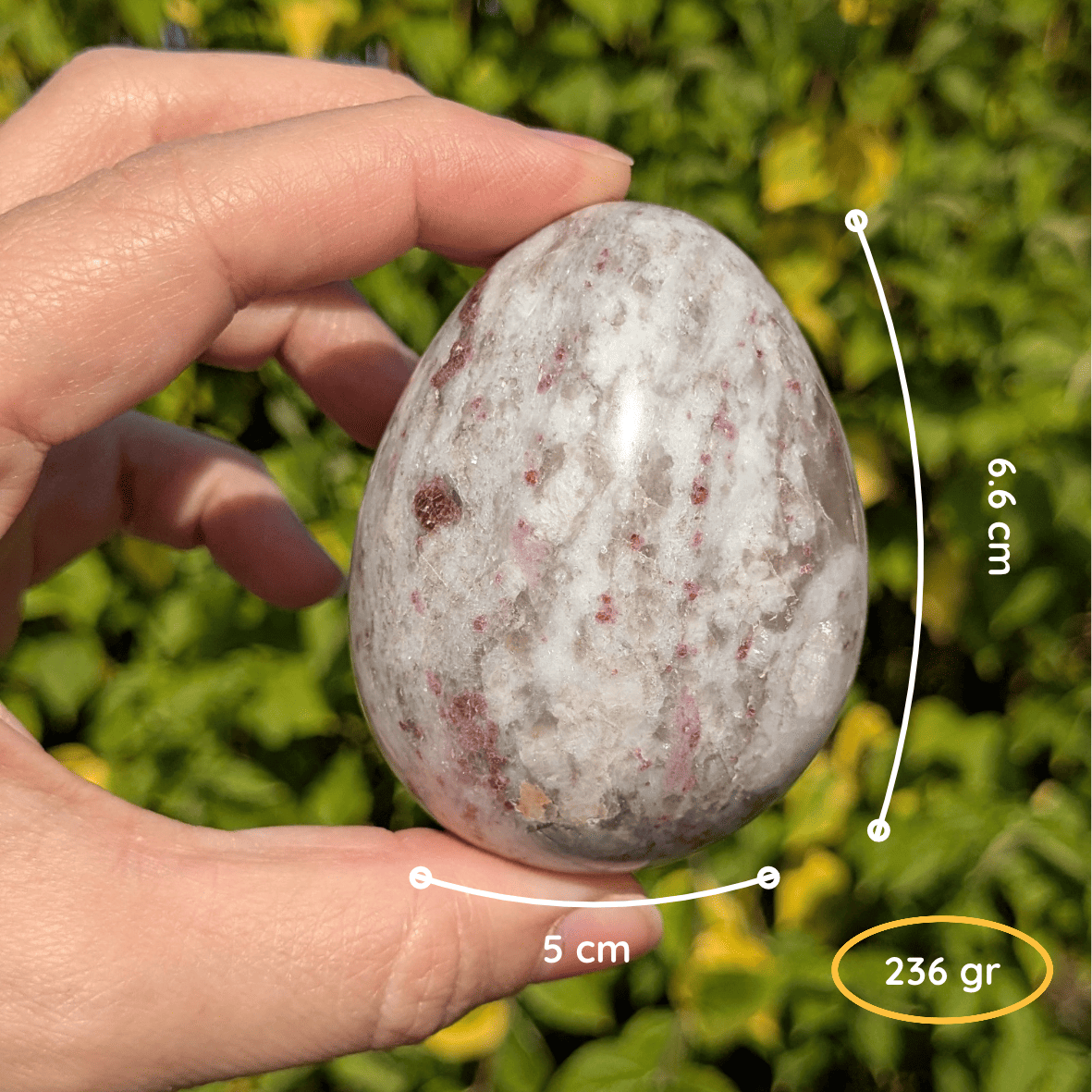 Oeuf Tourmaline rose