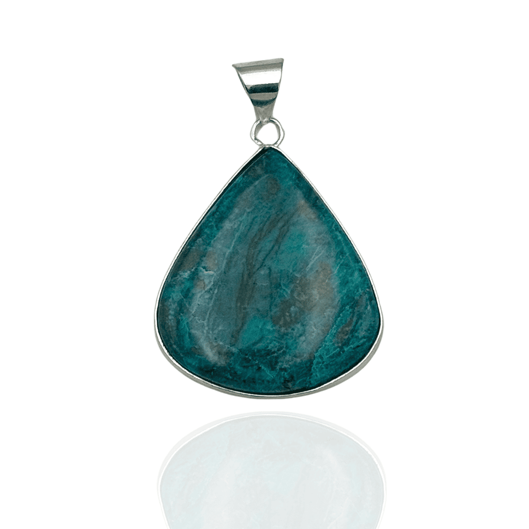 Pendentif en Chrysocolle – Apaisement et Expression Véritable
