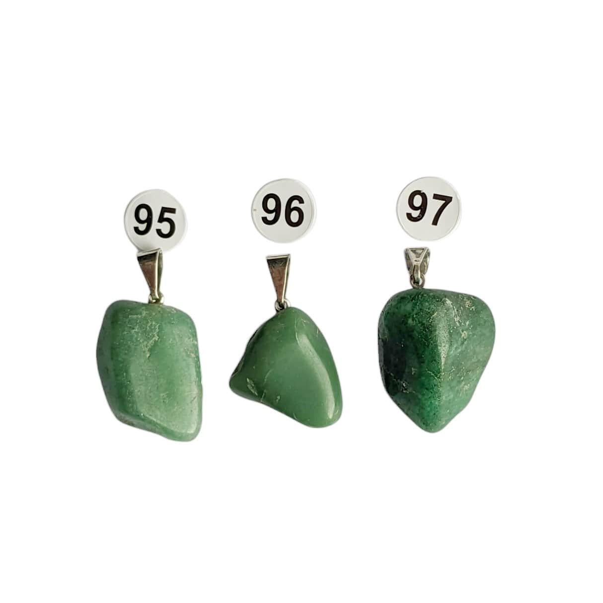 Pendentif en Aventurine Verte Roulée – Chance et Sérénité