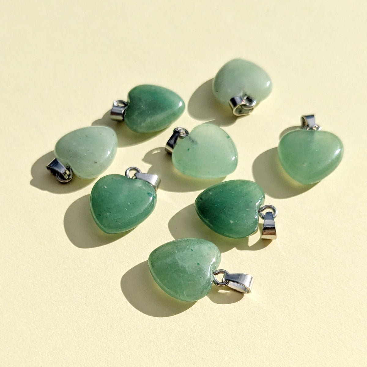 Pendentif Cœur en Aventurine – Sérénité et Chance