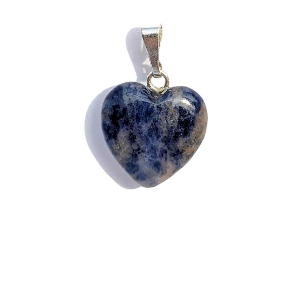 pendentif pierre coeur sodalite