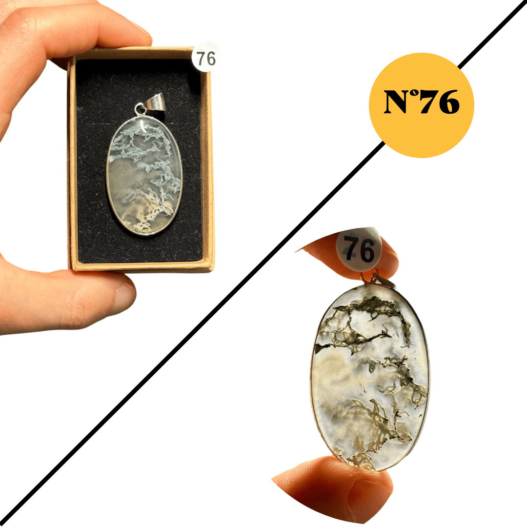 Pendentif en Agate Mousse – Harmonie et Renouveau