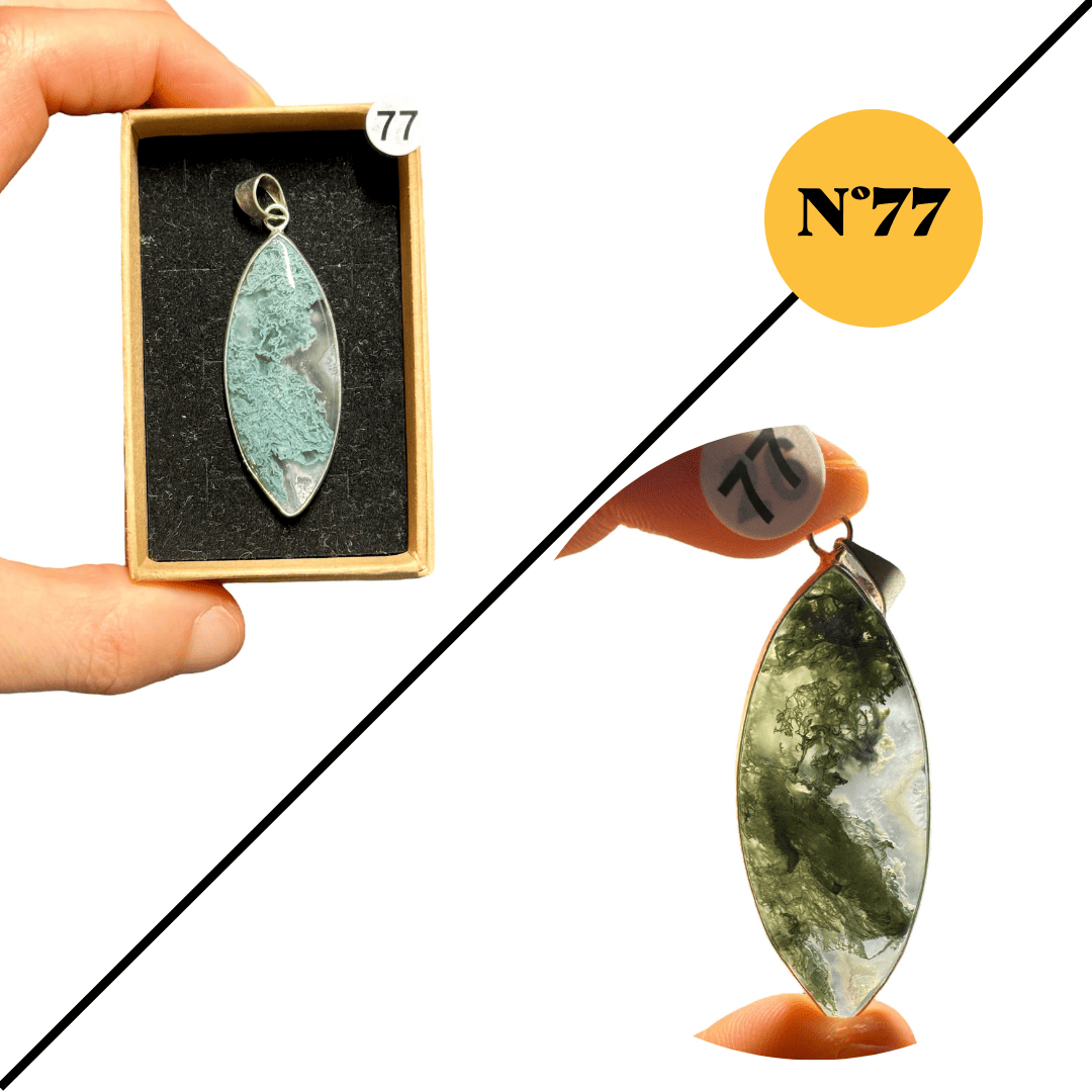 Pendentif en Agate Mousse – Harmonie et Renouveau