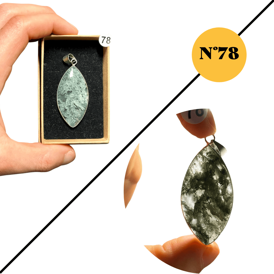 Pendentif en Agate Mousse – Harmonie et Renouveau