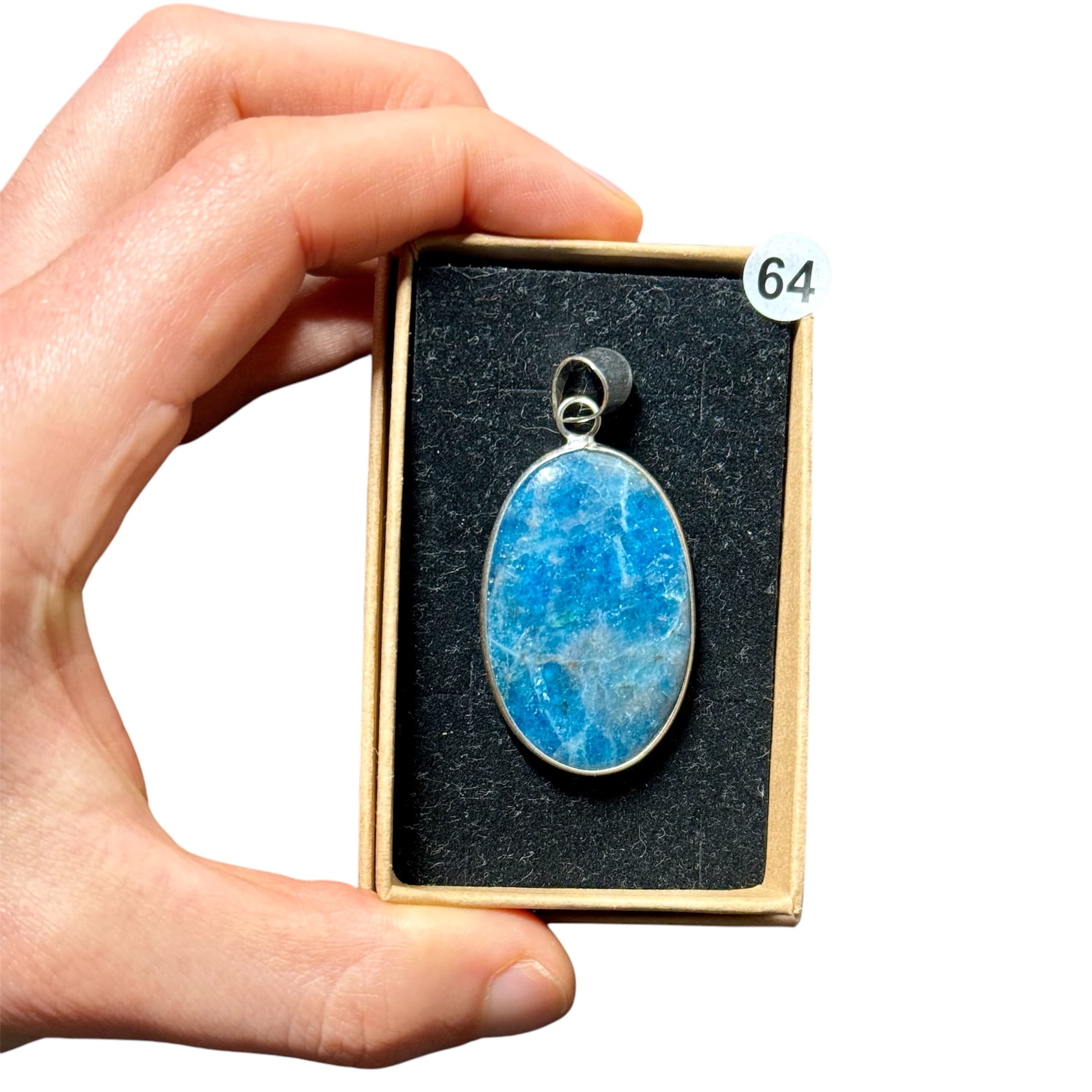 Pendentif en Apatite Bleue – Communication et Clarté d’Esprit