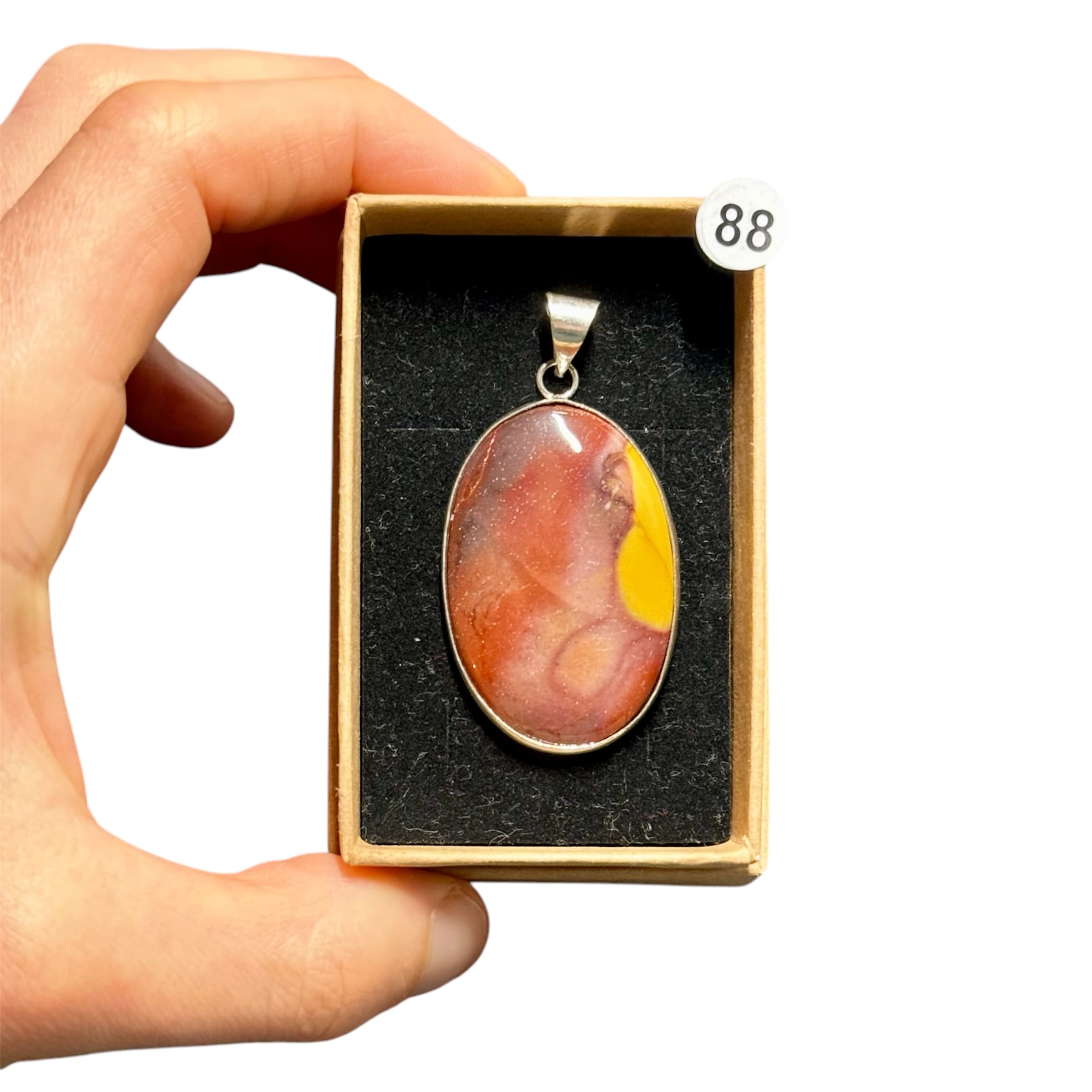 Pendentif en Jaspe Mokaïte – Vitalité et Stabilité