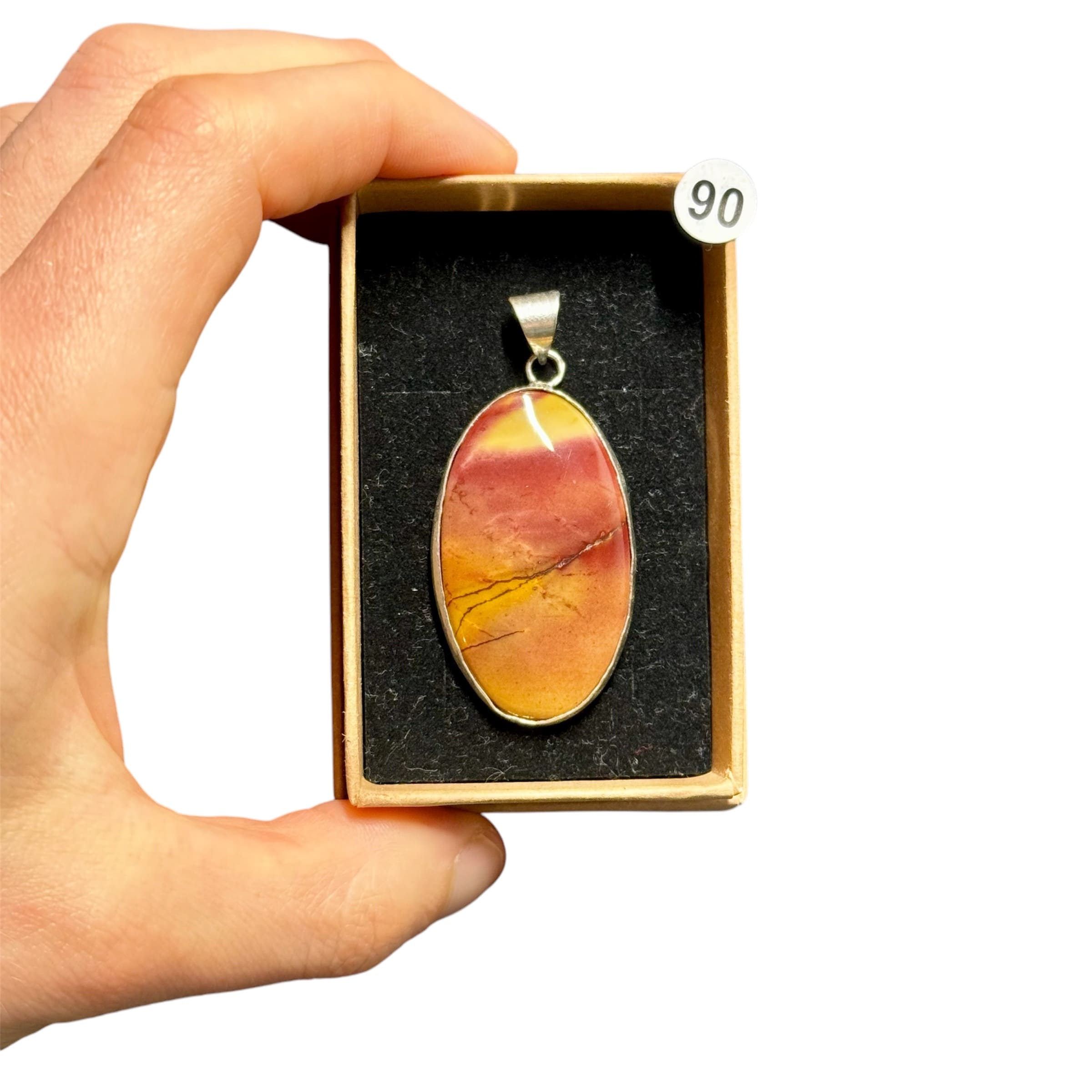Pendentif en Jaspe Mokaïte – Vitalité et Stabilité