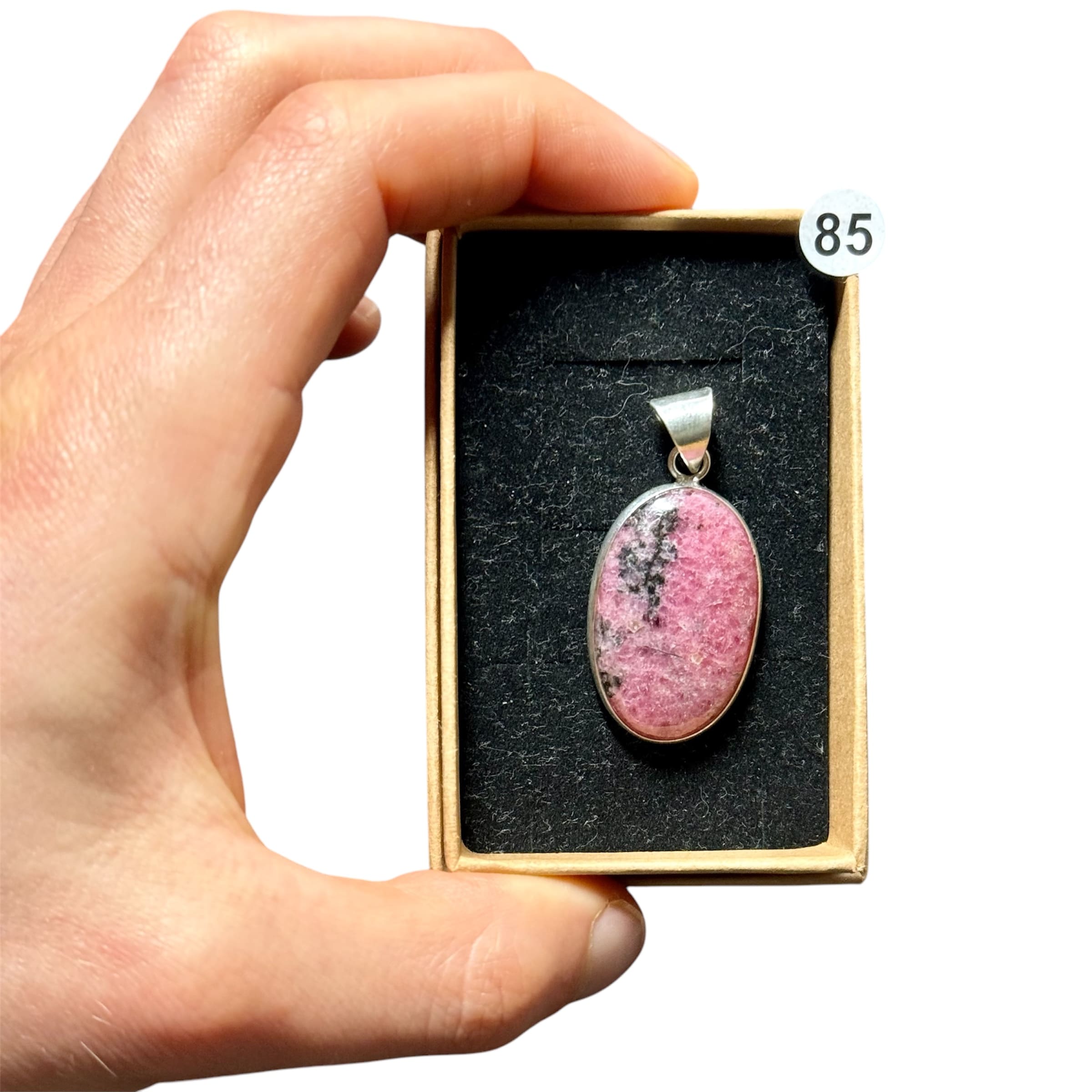 Pendentif en Rhodonite – Apaisement et Compassion