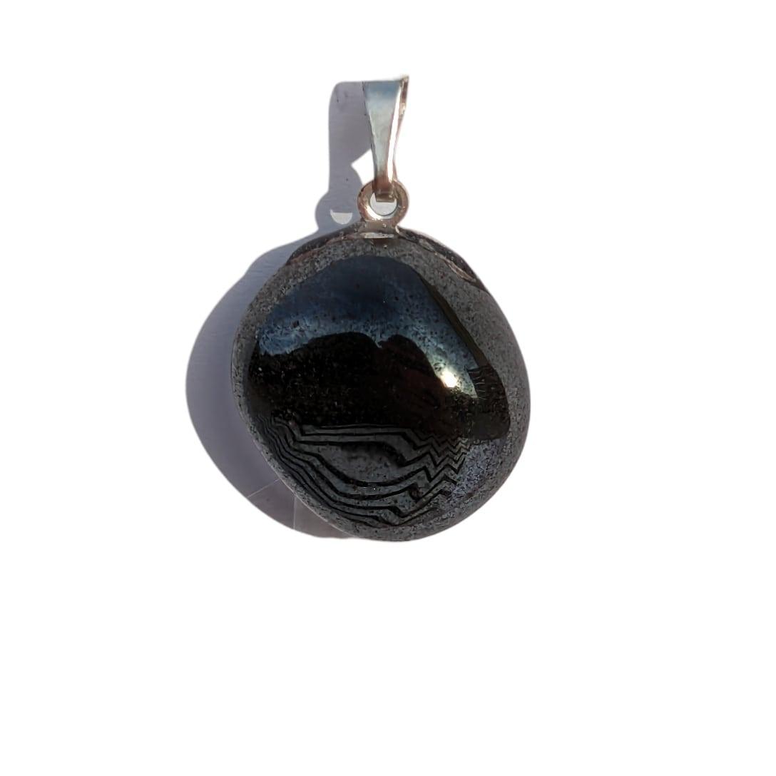 pendentif pierre hématite naturelle
