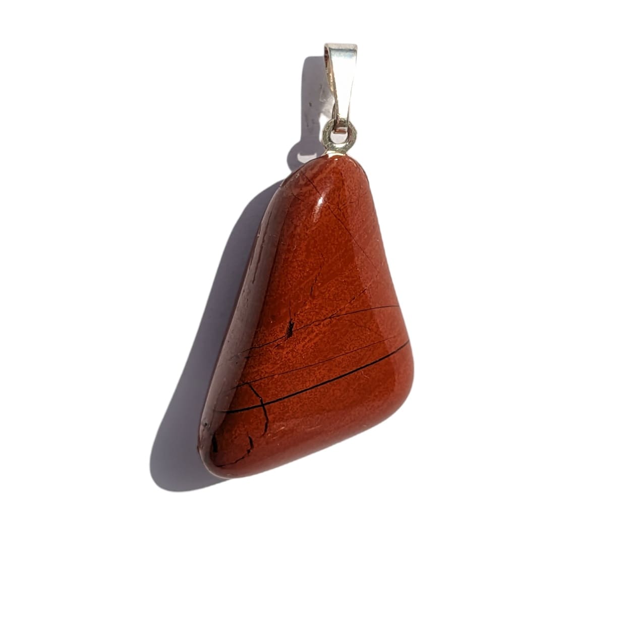 pendentif pierre jaspe rouge