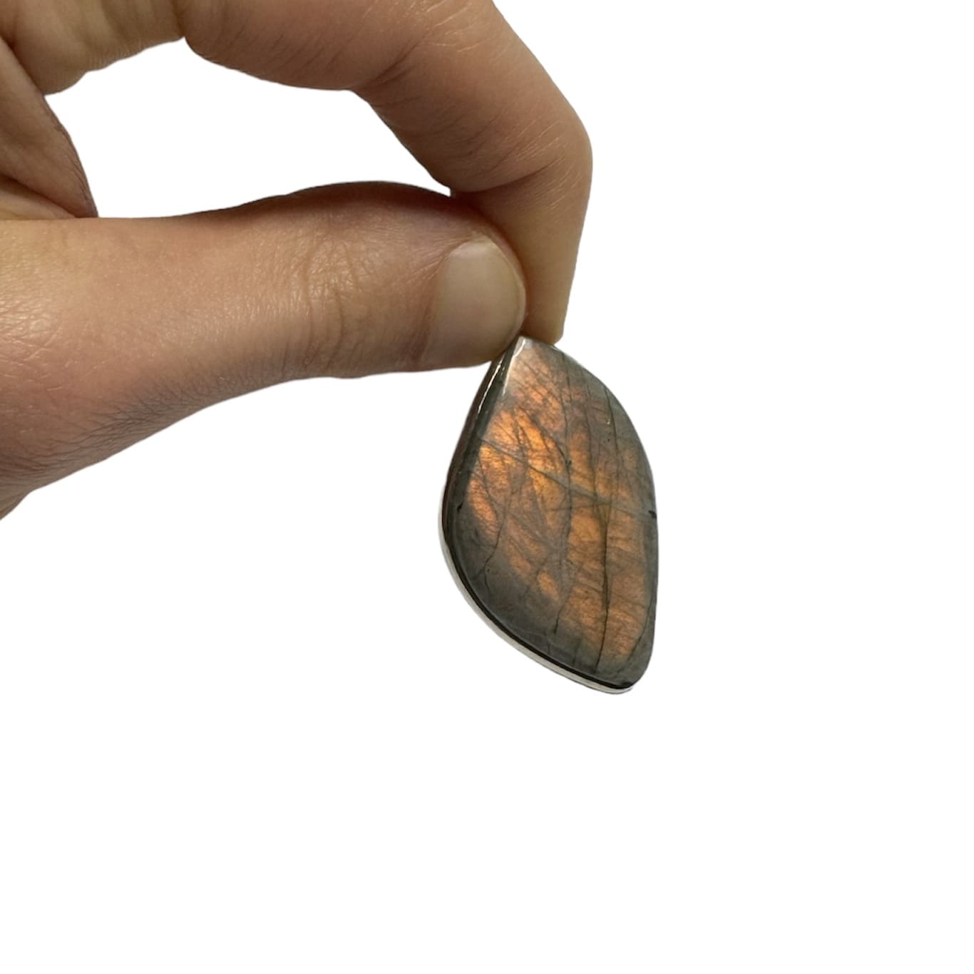 Pendentif Labradorite Goutte – Protection et Intuition