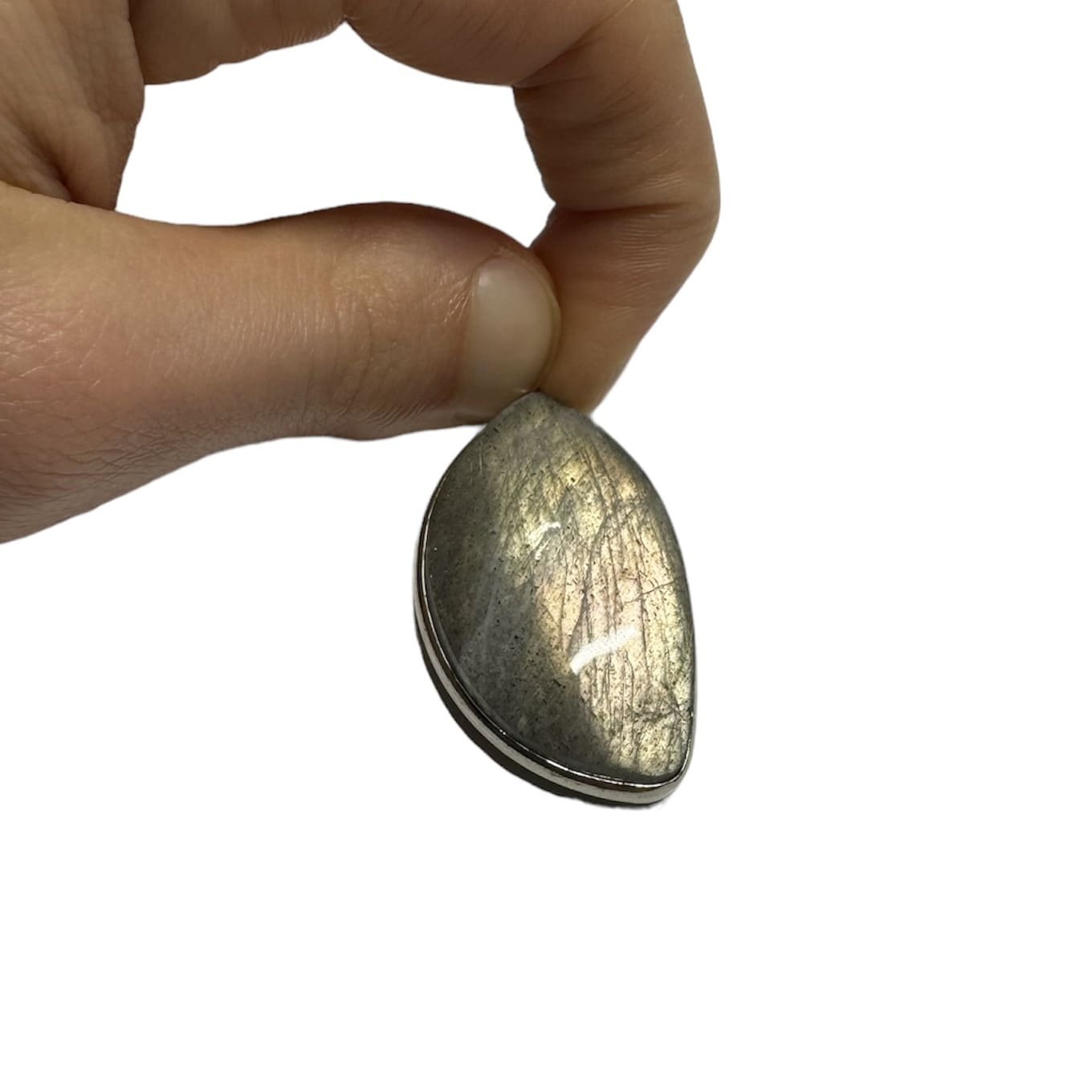 Pendentif Labradorite Goutte – Protection et Intuition