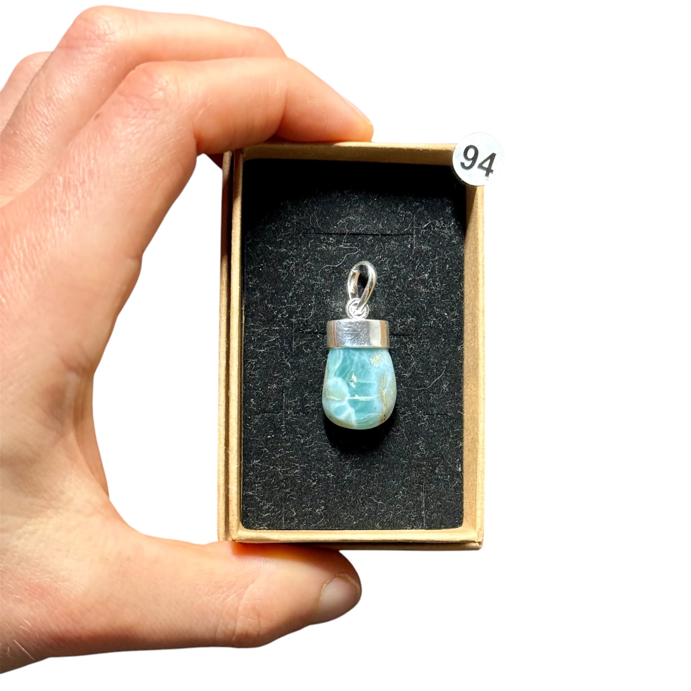 Pendentif en Larimar – Apaisement et Élévation Spirituelle