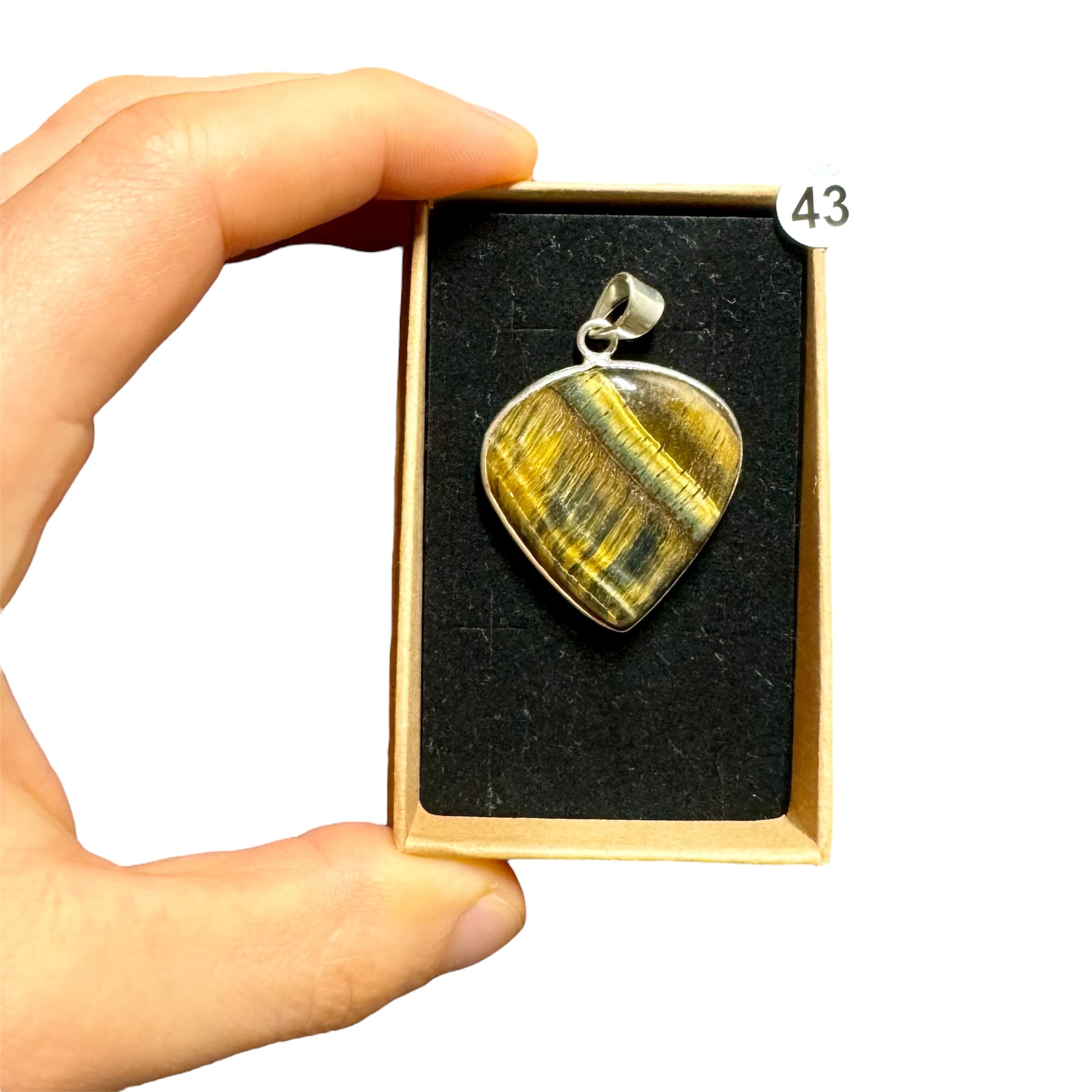 Pendentif en Œil de Tigre – Protection et Confiance en Soi