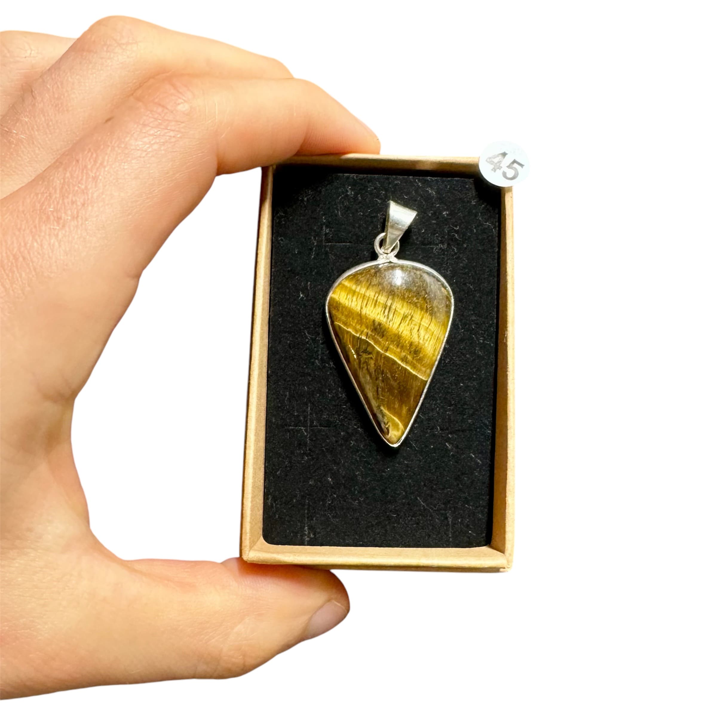 Pendentif en Œil de Tigre – Protection et Confiance en Soi