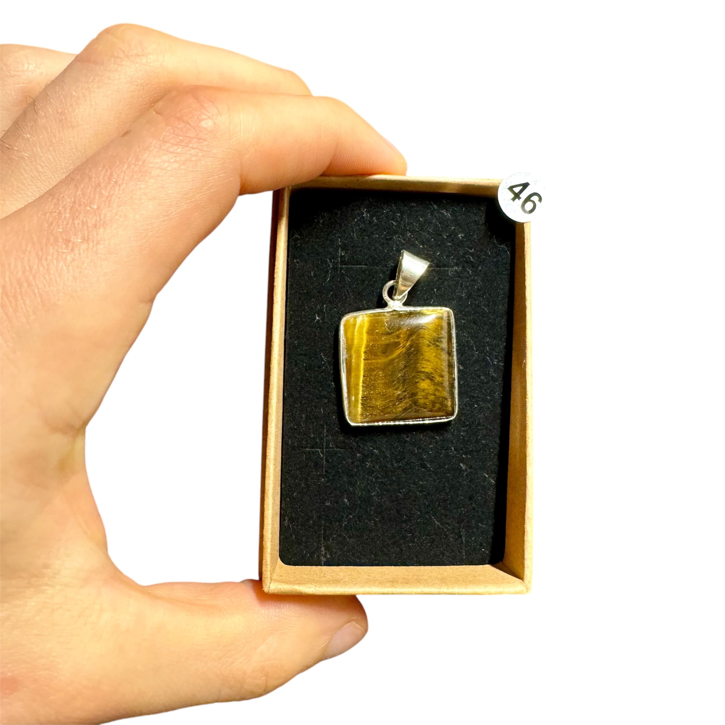 Pendentif en Œil de Tigre – Protection et Confiance en Soi