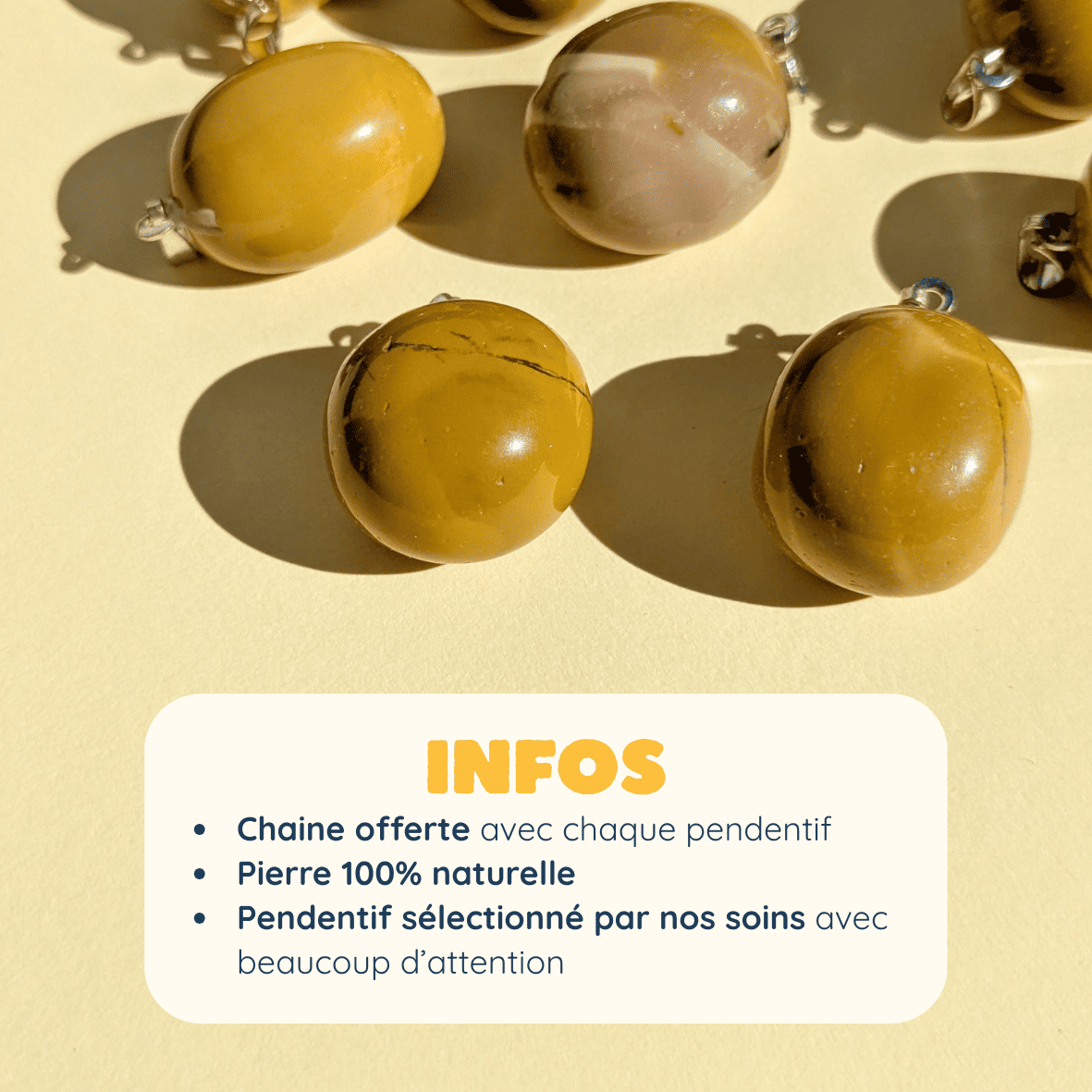 Pendentif en Jaspe Mokaïte Roulée – Vitalité et Adaptabilité