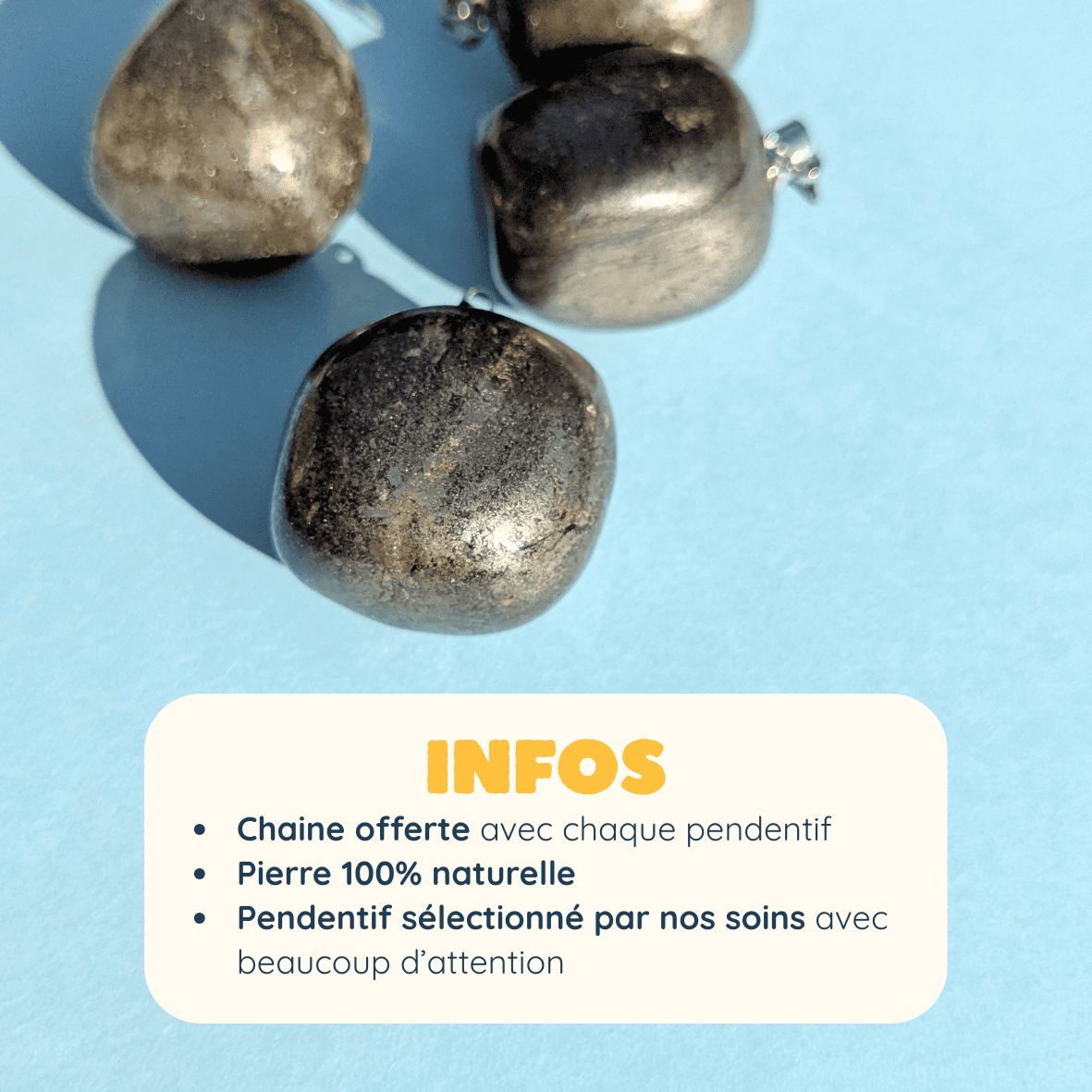 Pendentif en pyrite – Protection et Force Intérieure