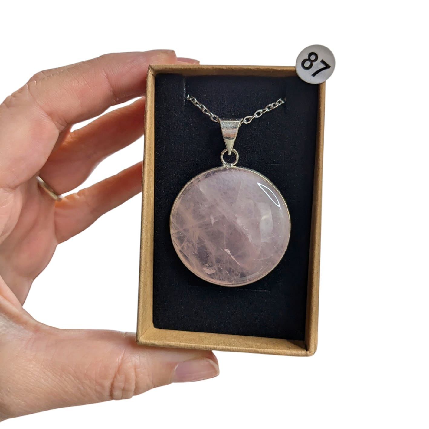 Pendentif en Quartz Rose – Amour et Harmonie Émotionnelle