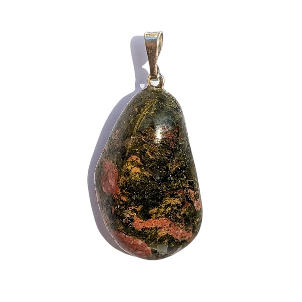 Pendentif en Unakite Roulée – Équilibre et Régénération