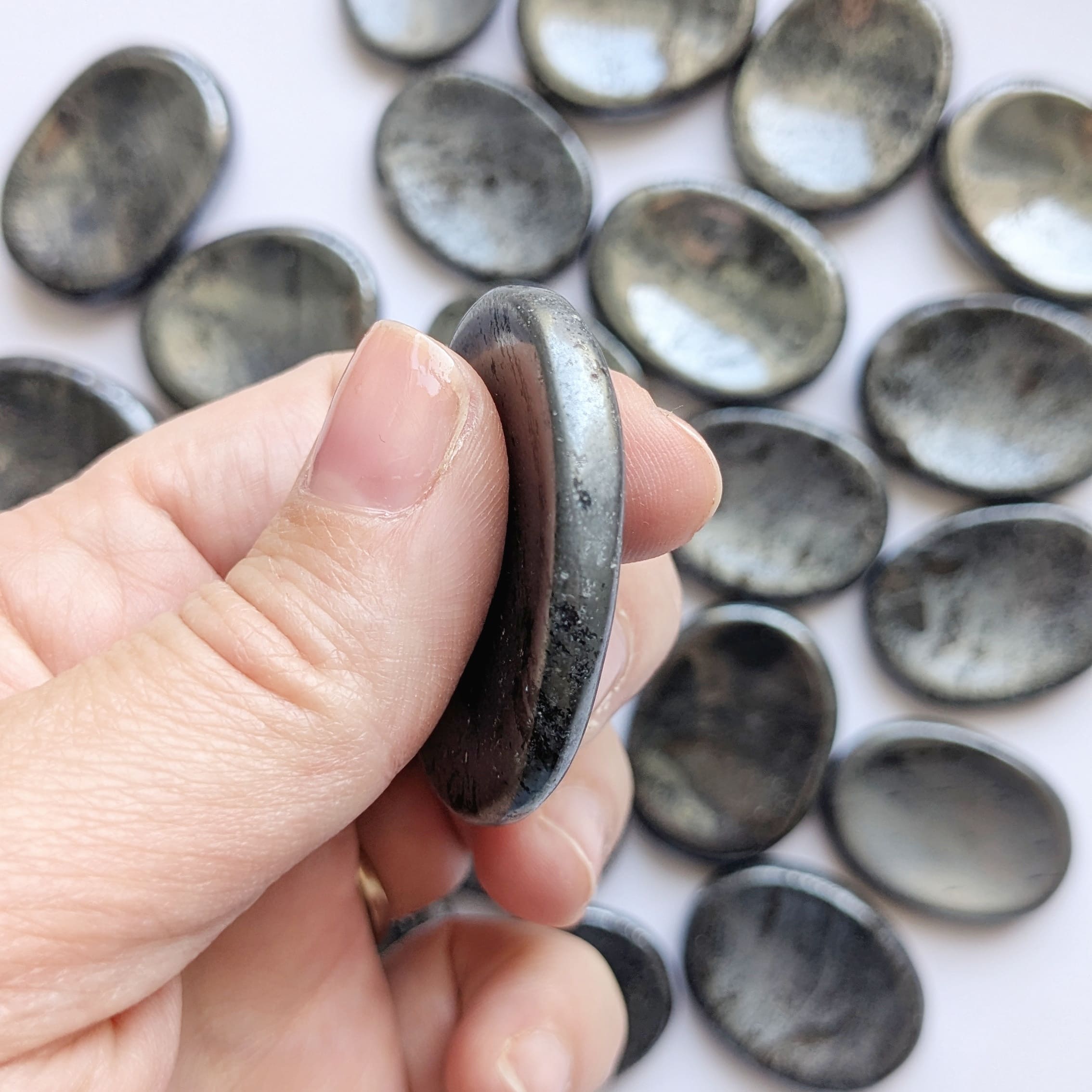worry stone hematite