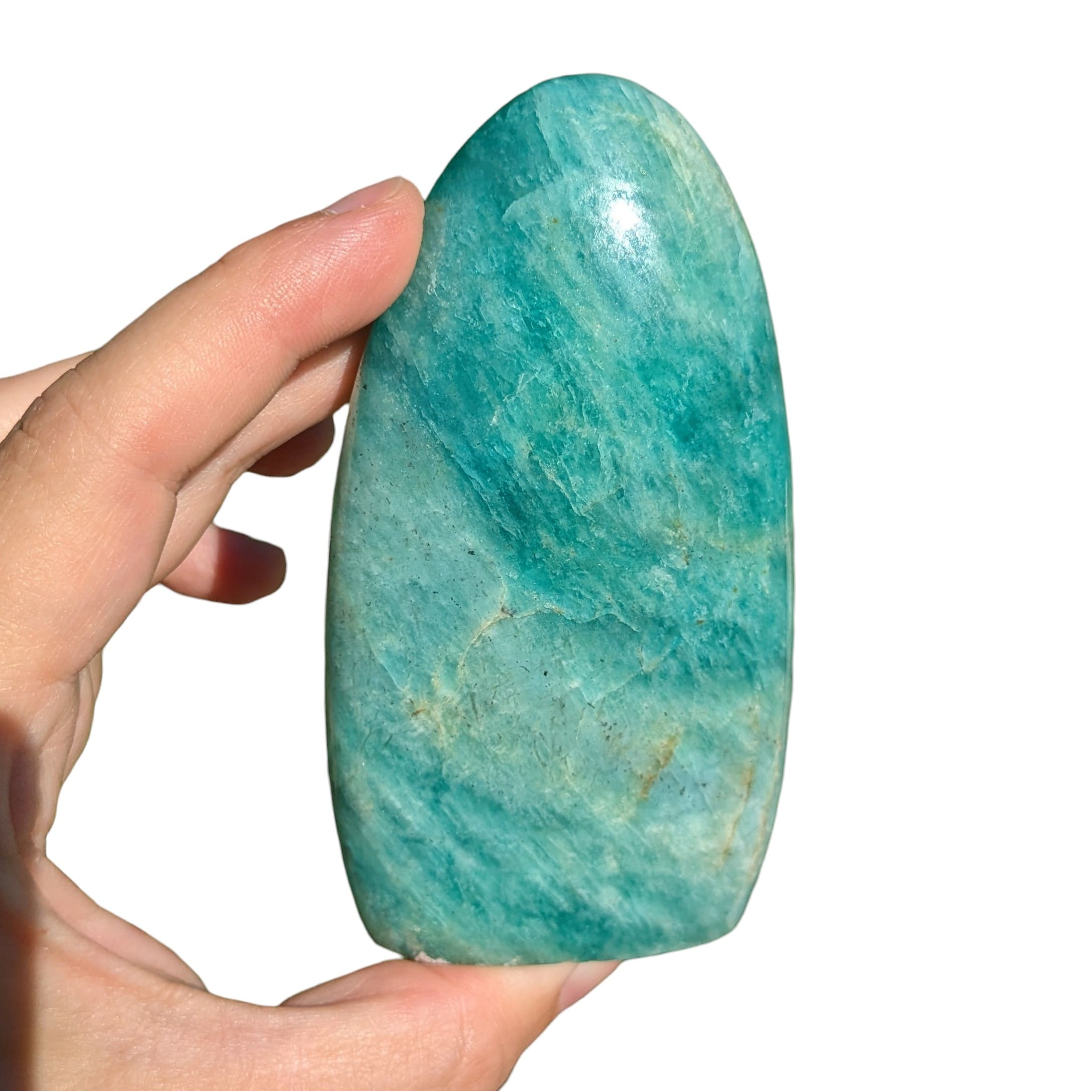pierre naturelle en amazonite polie