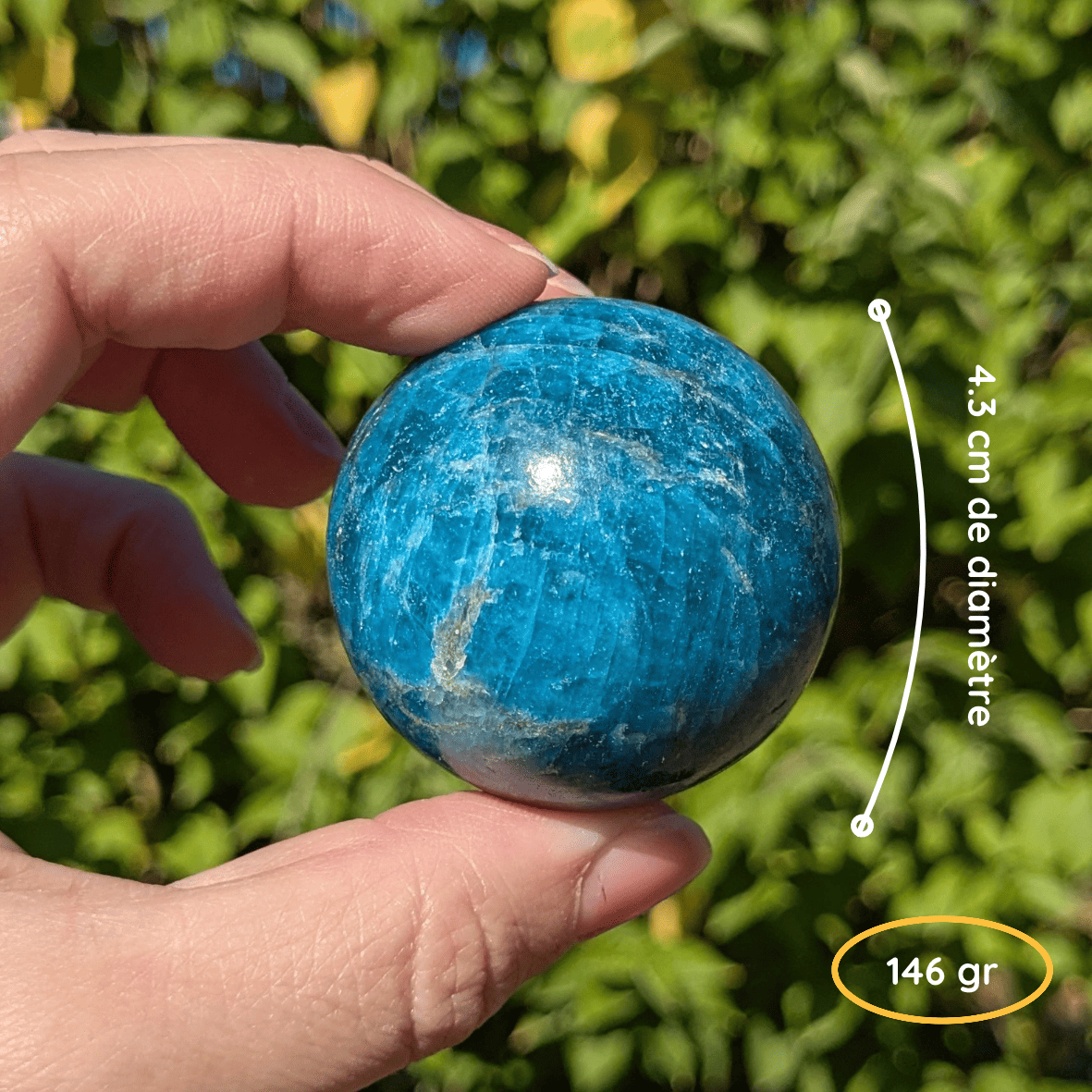 SphĂšre apatite bleue