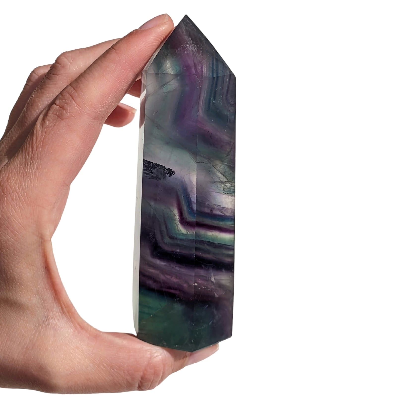 pointe fluorite naturelle