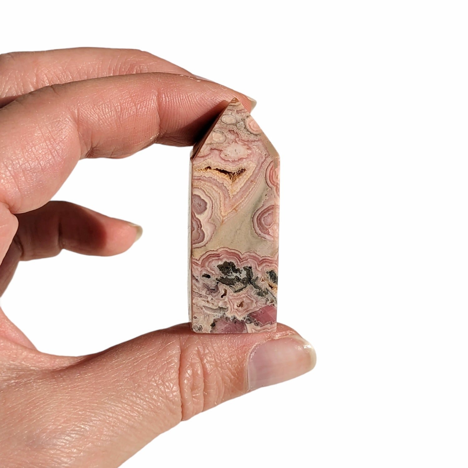 Tour en pierre rhodonite