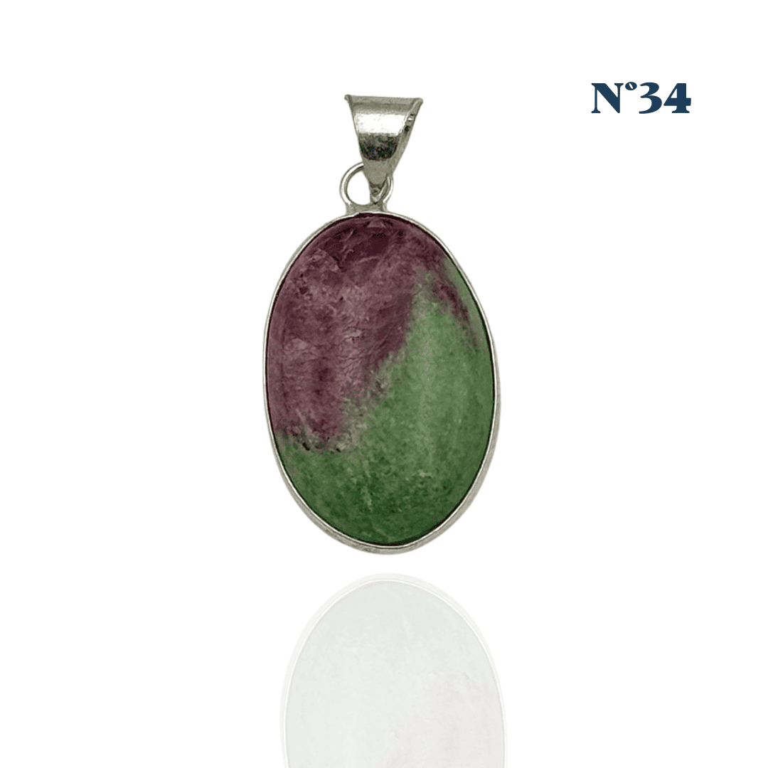 Pendentif en Rubis Zoïsite – Vitalité et Transformation