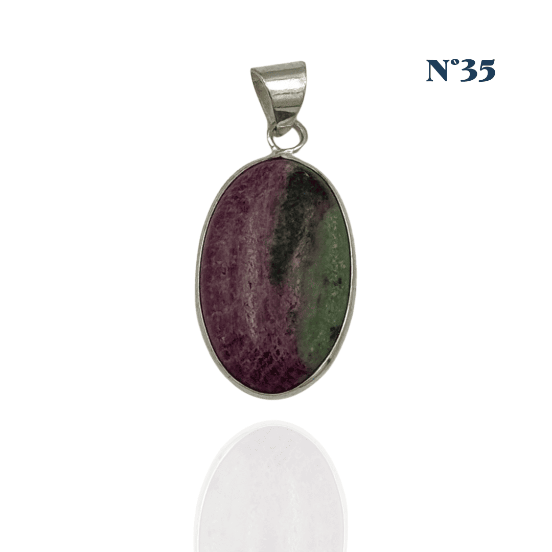 Pendentif en Rubis Zoïsite – Vitalité et Transformation