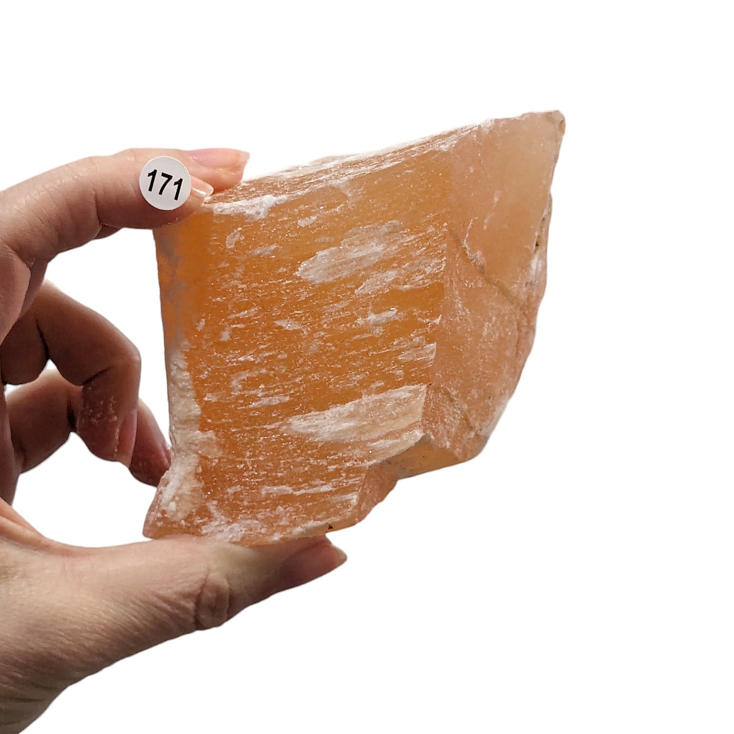 Sélénite Orange Brute – Douceur et Énergie Apaisante