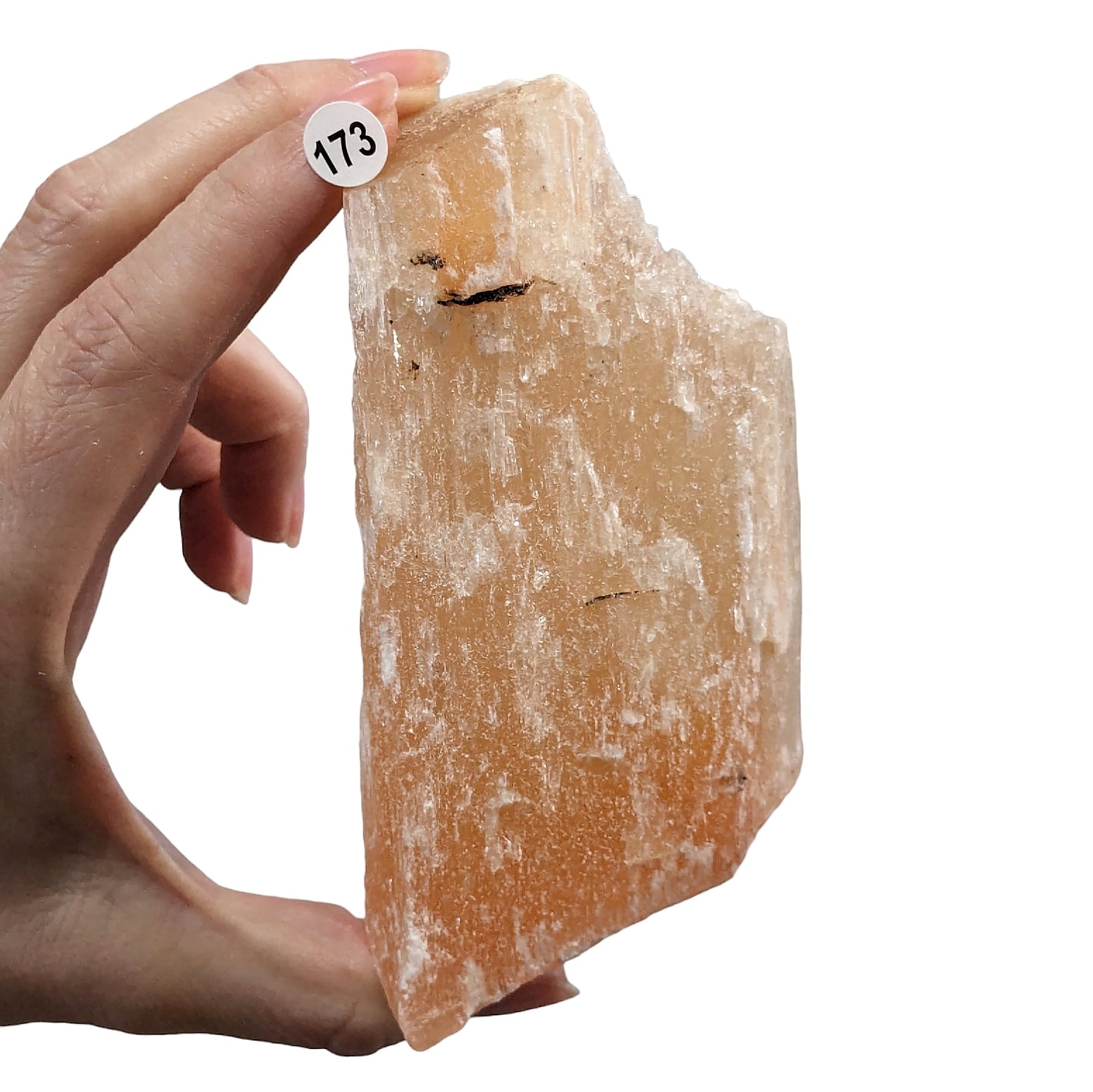 Sélénite Orange Brute – Douceur et Énergie Apaisante