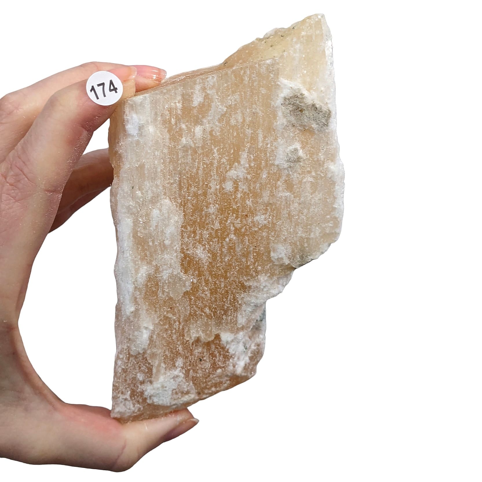 Sélénite Orange Brute – Douceur et Énergie Apaisante