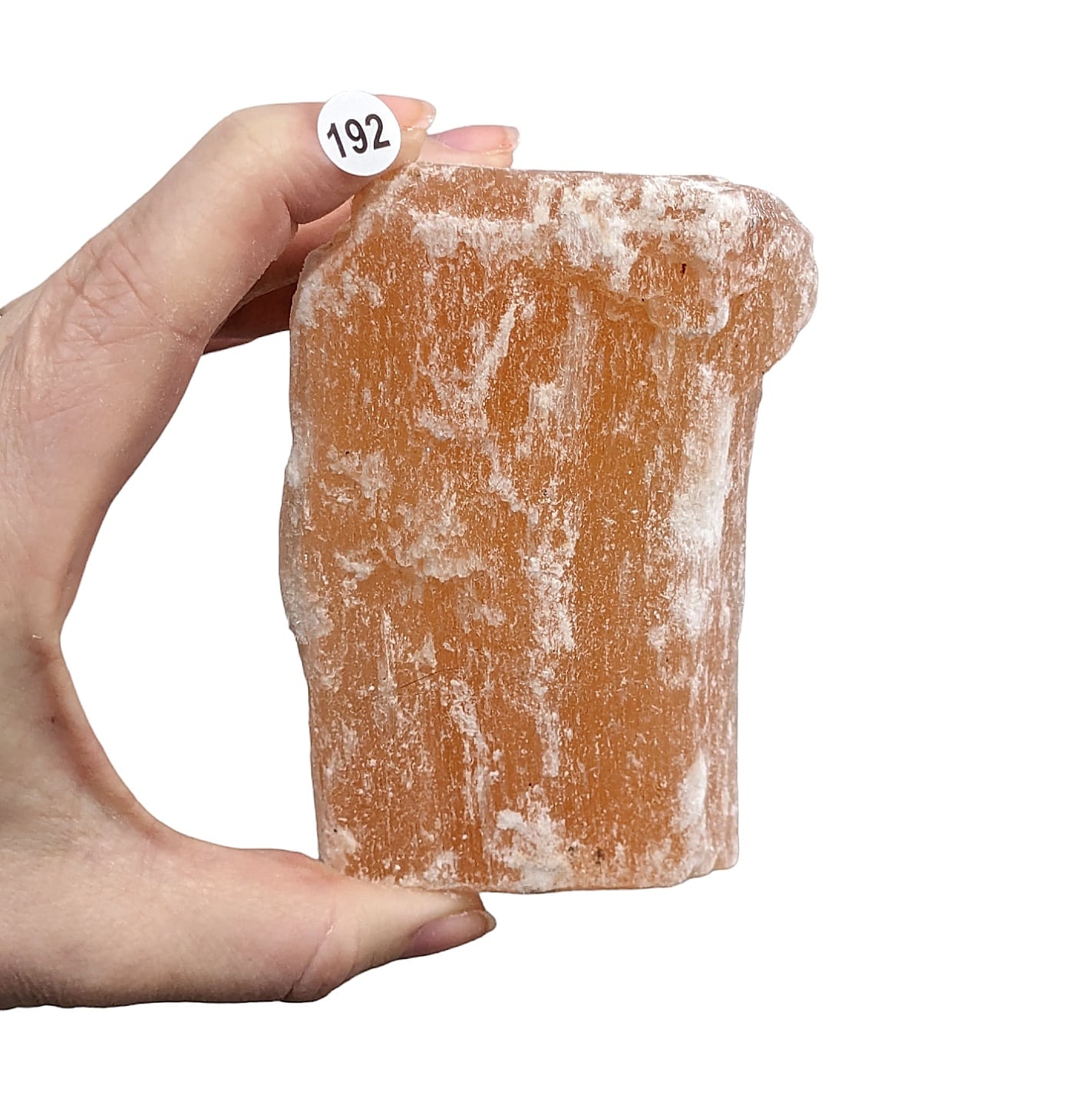 Sélénite Orange Brute – Douceur et Énergie Apaisante