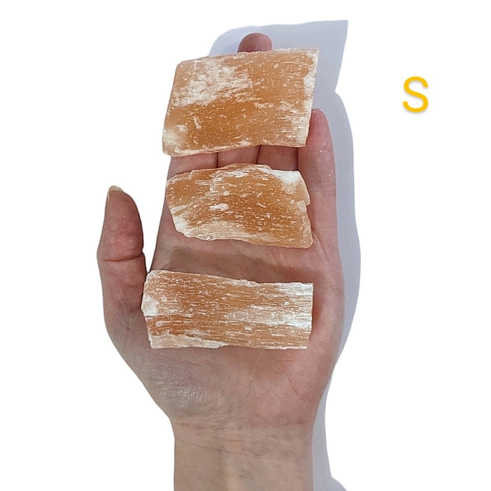 selenite orange brute taille S
