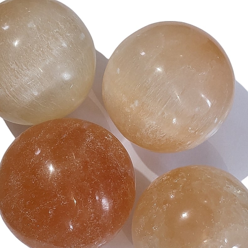 selenite orange sphere