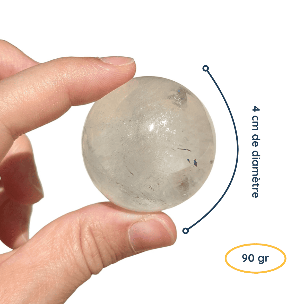 Petite sphere en cristal de roche
