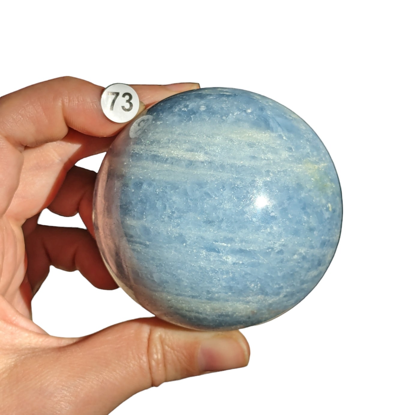 Sphère calcite bleue