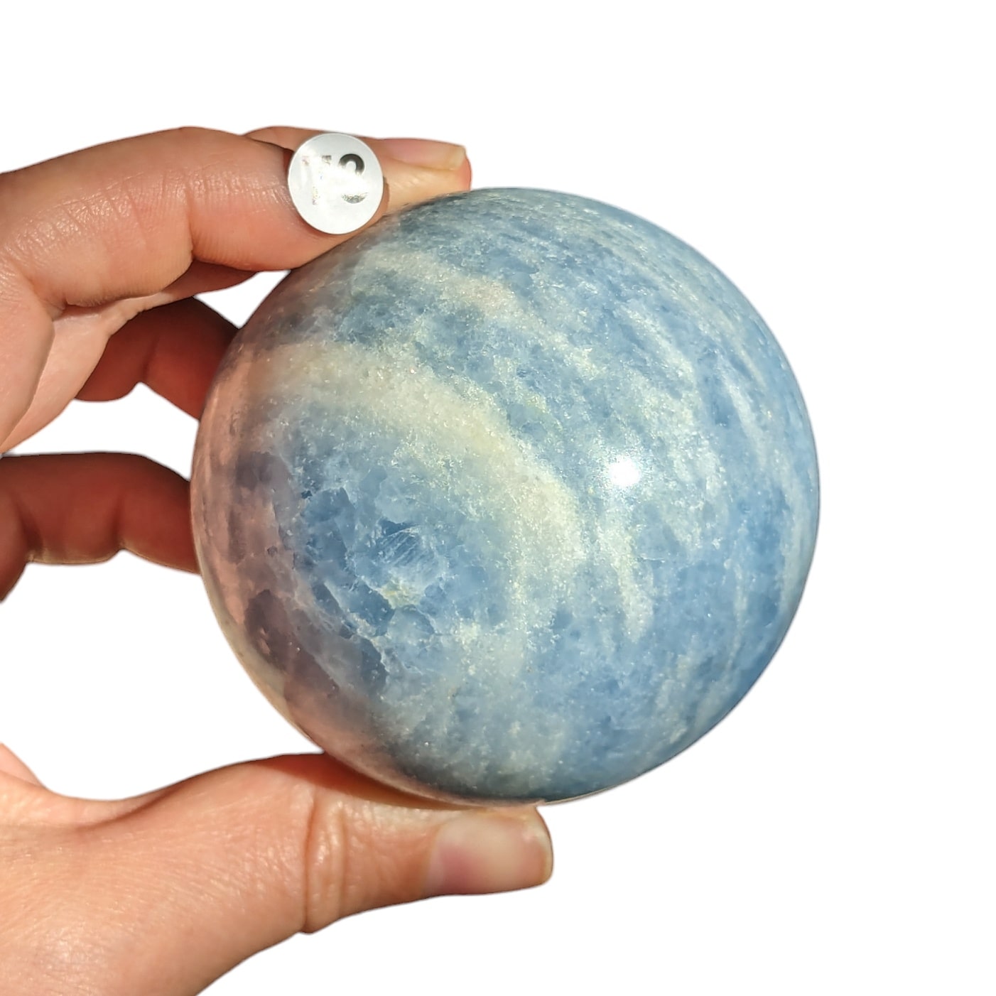 Sphère calcite bleue