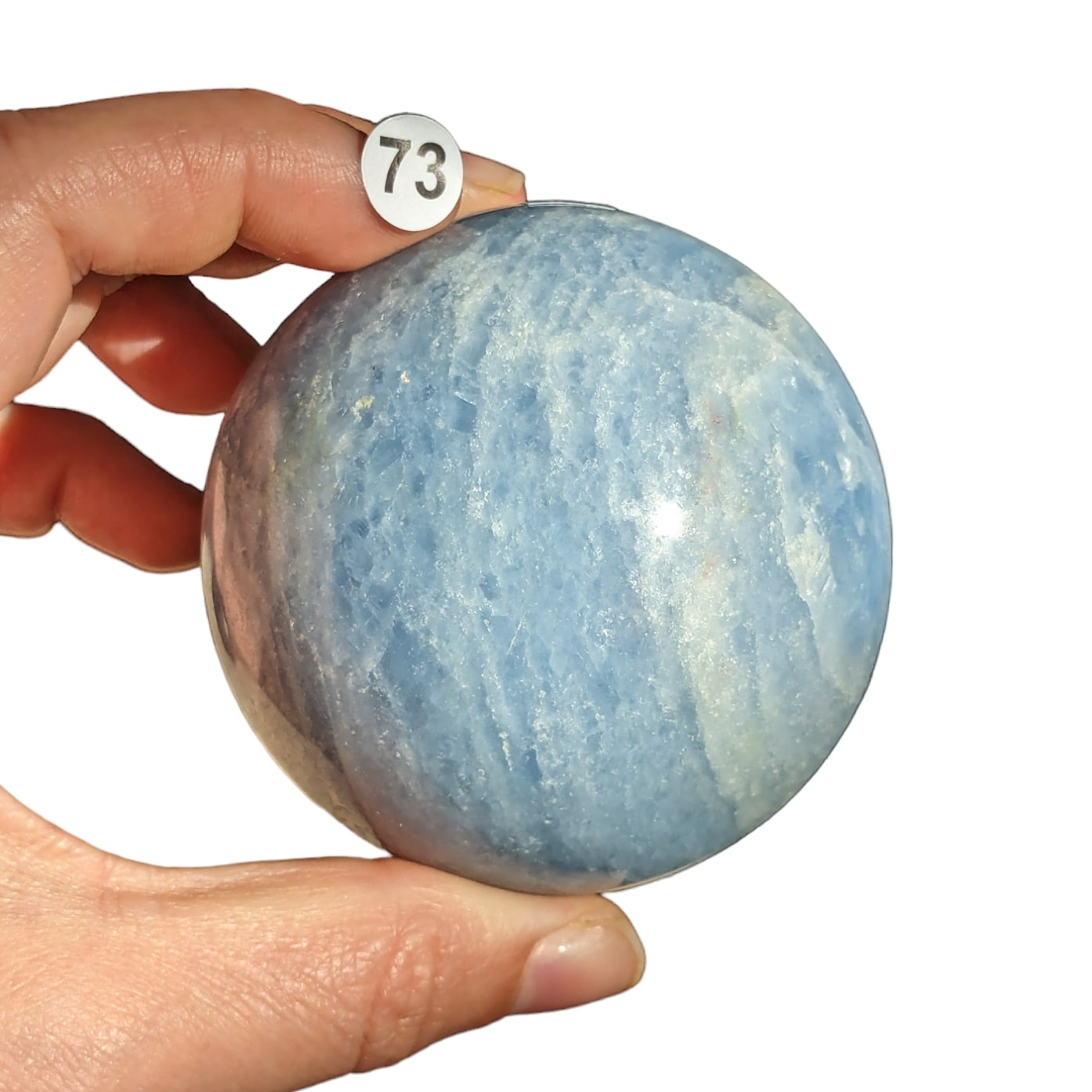 Sphère calcite bleue