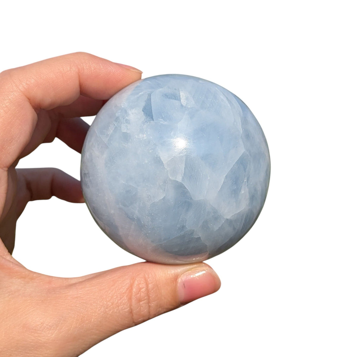 Sphère calcite bleue