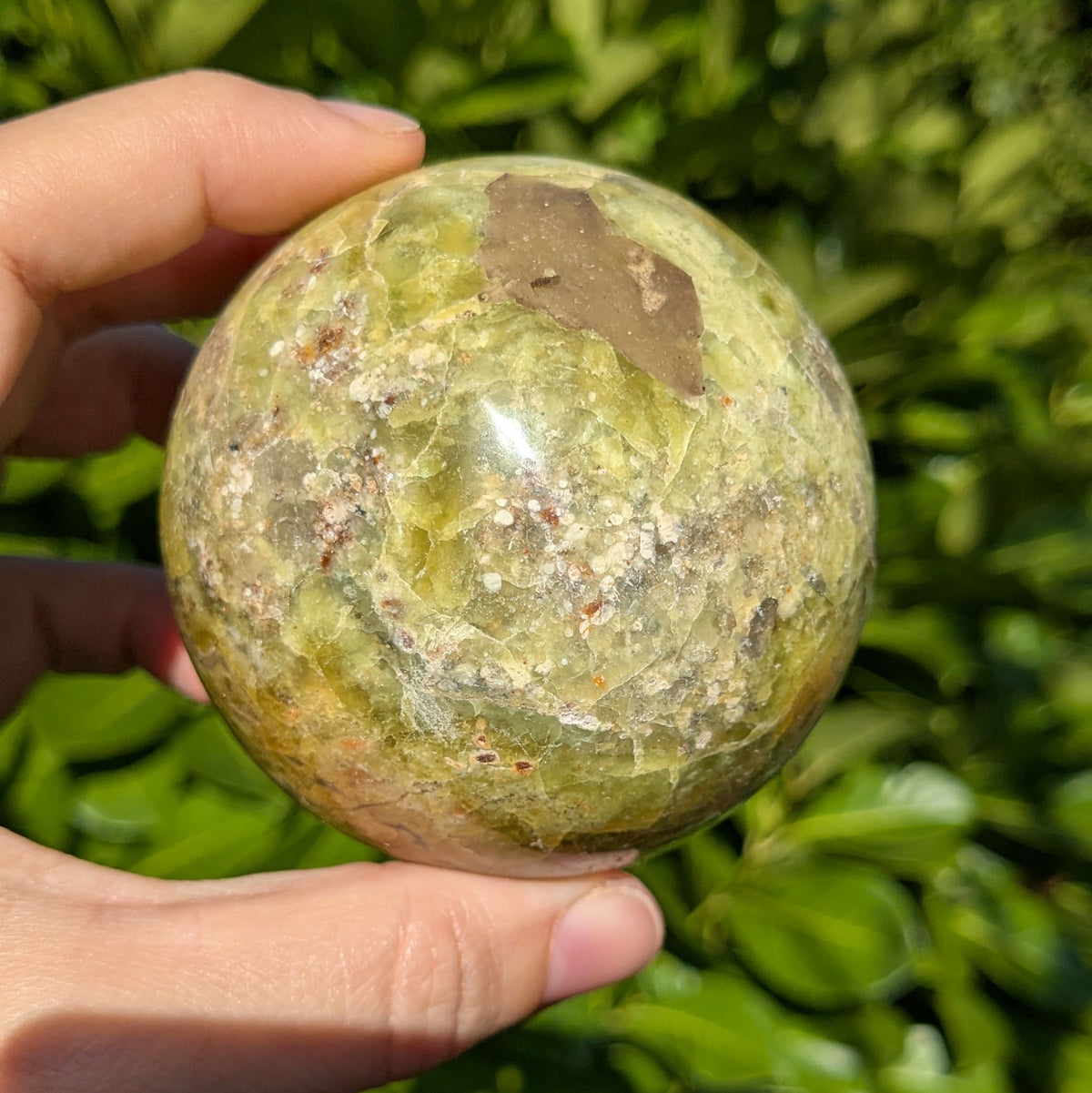 Sphère opale verte